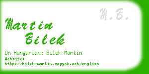 martin bilek business card